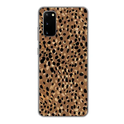 Produktbild von MuchoWow® Handyhülle Schutzhülle Hülle für Samsung Galaxy S20 Tiermuster - Luxus - Gold - Braun Silikon Softcase Handy Hülle - Bild