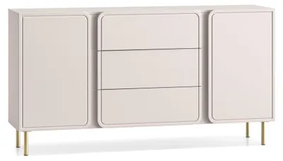 Produktbild von Selsey Loppa – Sideboard 2-türig mit 3 Schubladen, Kaschmirbeige, 160 cm