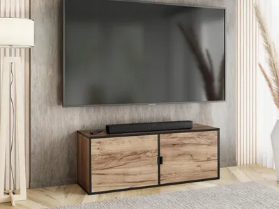 Produktbild von KierMoebel Tv Schrank LUNO 2, Modern Lowboard Eiche Craft Gold 104,9x42x38,8 cm