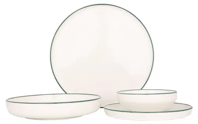 Obrázek produktu pro Sada nádobí Rinart - Green Edge - 24 kusů - 6 osob - porcelán