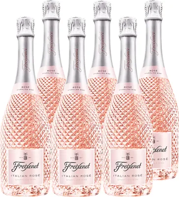 Produktbild von Freixenet Italian Rosé (6 x 0,75 l) in eleganter Designerflasche mit kristallgeschliffener Diamantoptik