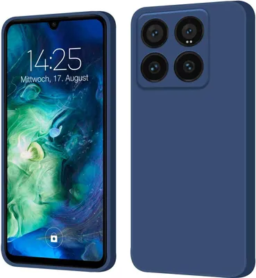 Produktbild von Hülle für Xiaomi 14 Pro Case Cover Bumper Silikon Softgrip Schutzhülle Farbe: Blau