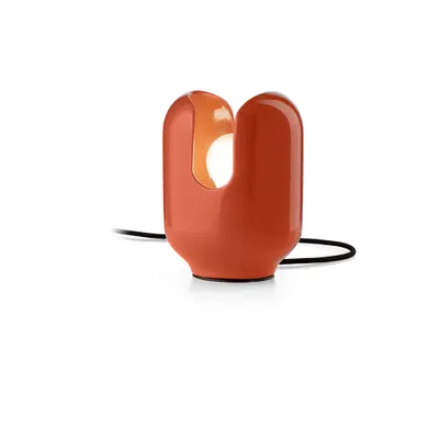 Produktbild von Vintage Tischlampe im Retro-Design, handbemalte Keramik Batucada TA - Orange