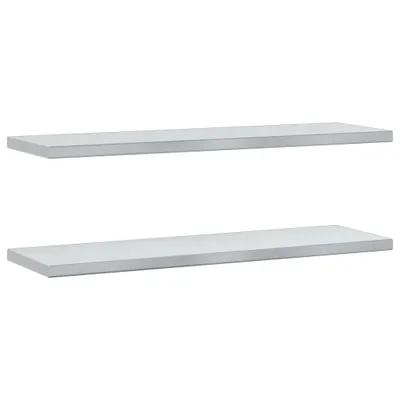 Obrázek produktu pro Nástěnné police 2 ks 100 x 30 cm stříbrné nerezová ocel