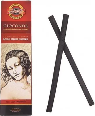 Obrázok produktu pre KOH-I-NOOR 8622 drevené uhlie prírodné 6-7 mmØ, balenie po 6 ks