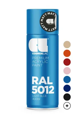 Obrázek produktu pro Akrylová barva ve spreji - 400 ml, odstín 5012, světle modrá, matná