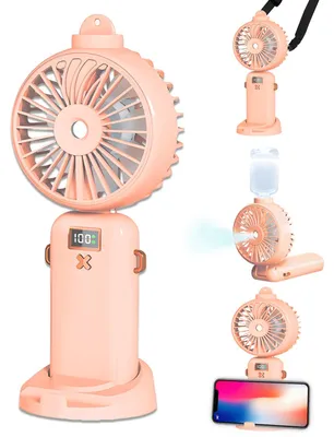 Obrázok produktu pre Mini ventilátor, 5000 mAh, prenosný, nabíjateľný, USB, 5 rýchlostí