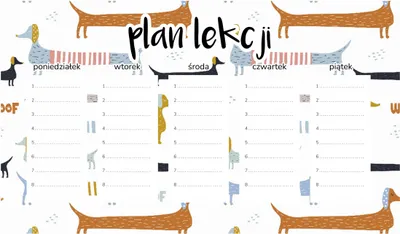Obrázok produktu pre Magnetický plán hodín Farebný jazvečík 45x26cm