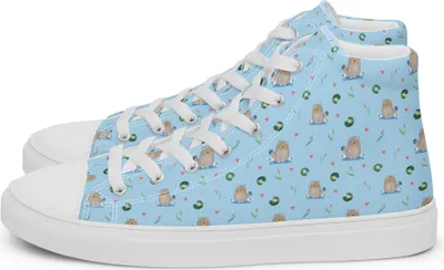 Produktbild von Mr. & Mrs. Panda Damenschuhe Otter Stein Größe 42 - Blau - Geschenk, Neugierig, Stoffsneaker Damen, Pflanzen, Grüßen, High-Top Sneaker, Seeotter, High, See