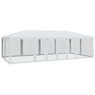 Zdjęcie produktu dla vidaXL Namiot imprezowy z 12 siatkowymi panelami bocznymi biały 8x4 m HDPE