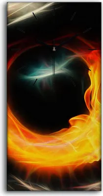 Produktbild von Küchenuhr Bürouhr Leinwand Uhr Geräuschlos Kunstdruck 30x60 Abstrakte Tier Kunst - schwarze Hände