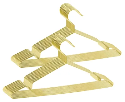 Metall-Kleiderbügel, gold, 30 Stück, 42x0,3x21 cm, platzsparend