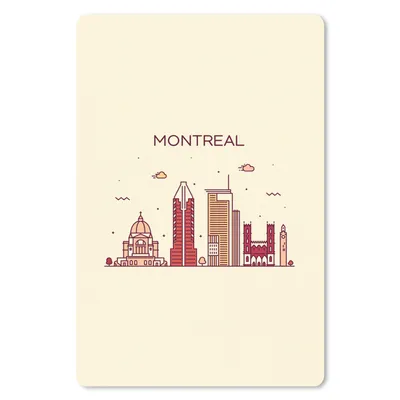 Produktbild von MuchoWow® Mauspad Mousepad Montreal - Kanada - Skyline 18x27 cm - Mousepads - Maus Mat - Pad - Mausunterlage