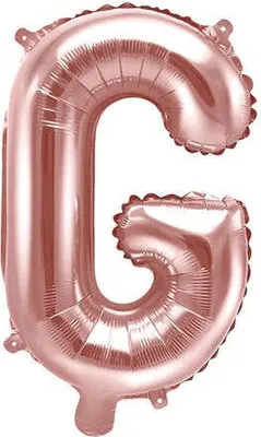 Produktbild von Folienballon Buchstabe G, 35 cm, Roségold