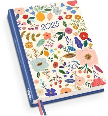 Zdjęcie produktu dla Kalendarz kieszonkowy Blumenwiese 2025 - wzór kwiatowy - pamiętnik z kalendarzem tygodniowym - rozmiar 11,3 x 16,3 cm