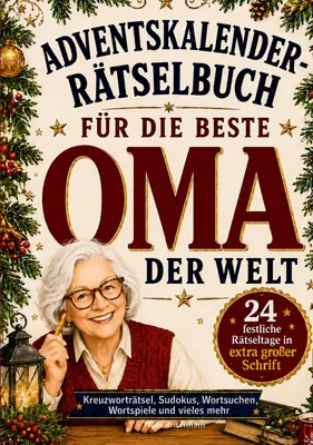 Produktbild von Adventskalender-Rätselbuch für die beste Oma der Welt