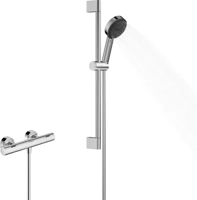 Immagine prodotto di hansgrohe Pulsify Select S set de douche 105, 3jet Relaxation, Ecostat Fine, EcoSmart, barre de douche 650mm, 24262000, 24262000