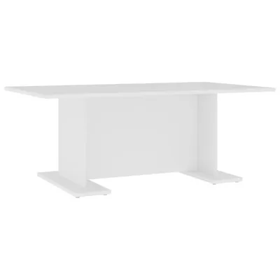 Image de vidaXL Table basse blanche 103,5x60x40 cm Bois composite