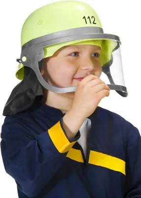 Produktbild von Kinder Feuerwehrhelm mit Visier Mütze Hut Fire Fighter Karneval Kostüm Zubehör