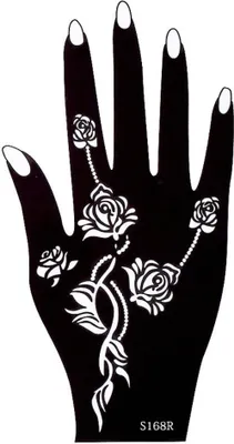 Produktbild von Henna Tattoo Schablone für die Rechte Hand