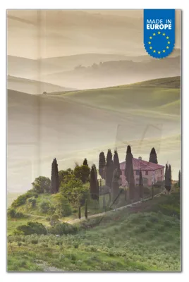 Zdjęcie produktu dla Tablica magnetyczna szklana banjado, do pisania, o wymiarach 40x60 cm, wykonana ze wzmocnionego szkła (ESG) z motywem Toskanii [MTGH1 10433]