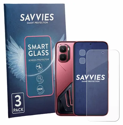 Produktbild von 3x Savvies Schutzglas Folie für Infinix GT 50 Pro (Display+Kamera) 9H Panzer Schutzfolie Glas Displayschutz klar transparent