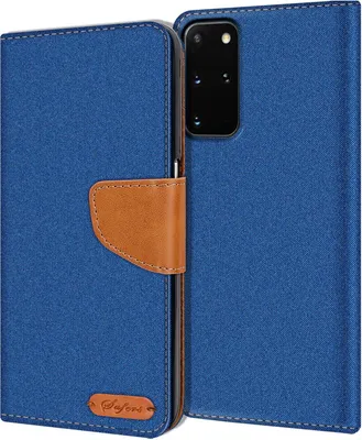 Produktbild von Conie Jeans Style Klapp Tasche für Samsung Galaxy S20 Plus Kartenfach Hülle Rundumschutz in Blau