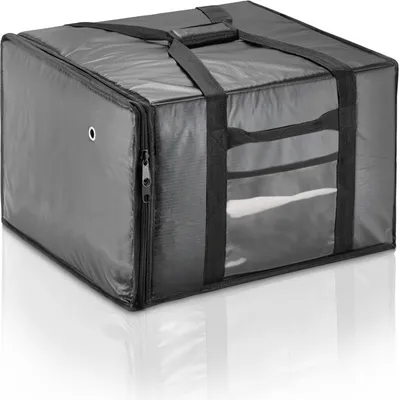 Produktbild von 2x Pizza Isoliertasche Für 6 Pizzen bis 45 cm schwarz