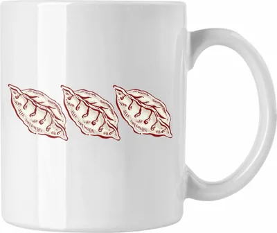 Produktbild von Trendation - Dumpling Tasse Geschenk Gyozas Asiatisch Sushi Liebhaber Geschenkidee 3 Dumplings (Weiß)