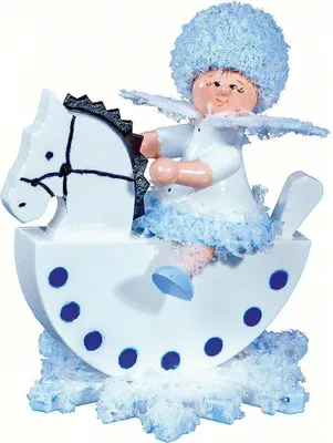 Produktbild von Schneeflöckchen Reiterlein (5cm) von Drechslerei Kuhnert
