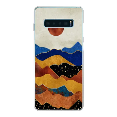 Produktbild von MuchoWow® Handyhülle Schutzhülle Hülle für Samsung Galaxy S10 Lite Gold - Bronze - Blau Silikon Softcase Handy Hülle - Schutz