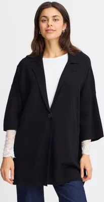 Immagine prodotto di Fransa FRSally Cardigan da donna in maglia con collo a revers, chiusura con un bottone, oversize
