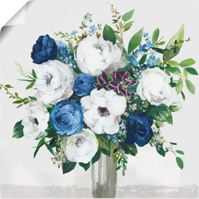 Produktbild von ARTland Poster Weiß-Blaue Symphonie Größe: 40x40 cm
