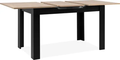 Produktbild von finori Birmingham 80A Auszugstisch, Nachbildung Artisan Oak / schwarz Maß: B x H x T ca. 125-165 x 75 x 80 cm
