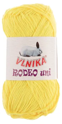 50g Baumwoll-Strickgarn RODEO Uni, 503 gelb