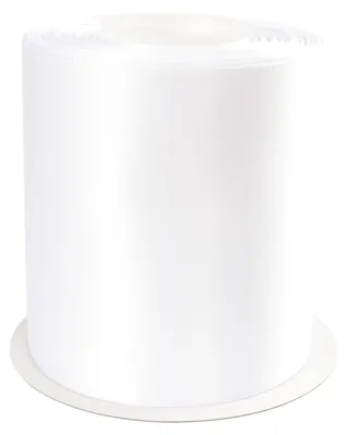 Doppelseitiges Satinband 100 mm x 22 m, Weiß