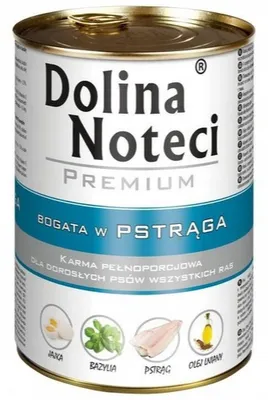 Zdjęcie produktu dla Mokra karma dla psa Dolina Noteci Premium Pstrąg Puszka 400g