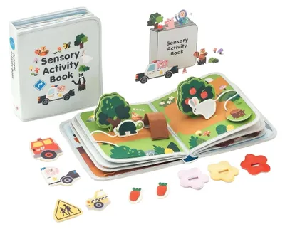 Montessori Busy Board aus Filz, sensorisches Aktivitätsbuch für Kinder 1-4 Jahre