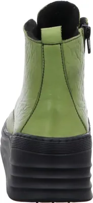Produktbild von Gemini Damen Stiefelette Leder Textur mehrfarbig Plateau Keilabsatz 033652-02, Größe:39 EU, Farbe:Grün
