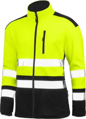Productafbeelding van Waarschuwingsvest van fleece met 3 zakken, 300 g/m², oranje, maat XL