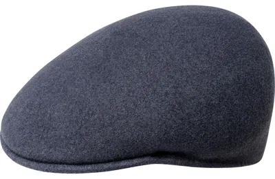 Kangol Flat Cap Schiebermütze 504 aus reiner Wolle in grau