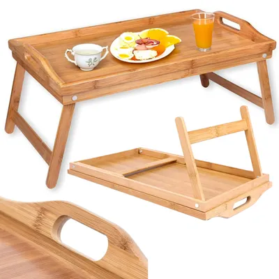 Image de Plateau de petit-déjeuner pliable AURELIA en bambou