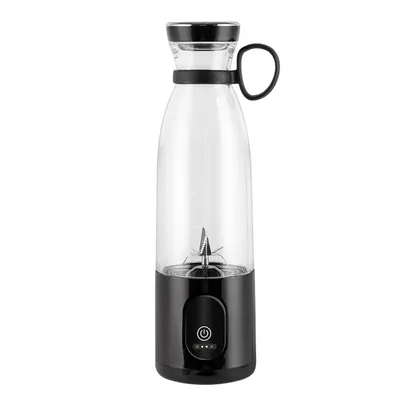 Produktbild von Tragbarer Mixer, 4-Klingen-Entsafter für Saftshakes und Smoothies, 600 ml mit LED-Anzeige, wiederaufladbar, 6000 mAh Akku