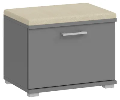 Produktbild von Schuhschrank Schuhbank mit Sitzfläche Grau, 50x40x35 cm