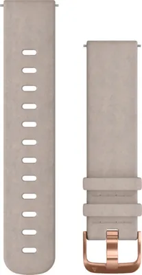 Produktbild von Garmin Ersatzarmband 18mm Silikon Hellgrau/Schnalle Silber