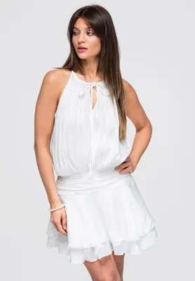 Produktbild von LARICA Kleid Mini Loose Fit Cocktailstil LA-OM-DLR382 white L