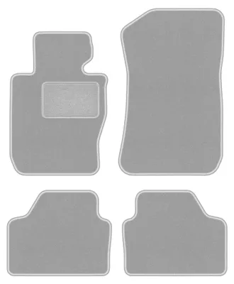 Image de Tapis de sol en moquette pour BMW X1 E84 xDrive 2004-2011 – jeu 4 pièces, gris, sur mesure – Wielganizator OSLO