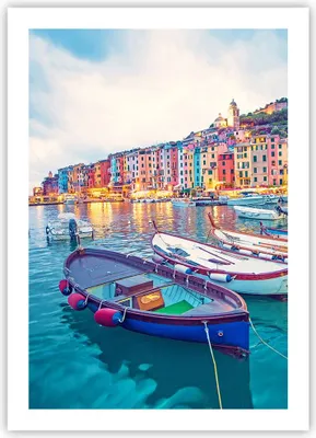 Produktbild von Poster - Poster ohne Rahmen - Porto Boote die Farben - 50x70 cm - Wand Bild - Wanddeko - Wandbilder - Kunstposter - Wandposter - Bilder - Kunstdruck - Wanddekoration - Wandbild - P2XPA50x70-4395