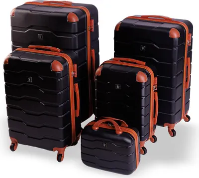 Produktbild von Reisekoffer BERTOO Firenze - schwarz Set 5 in 1