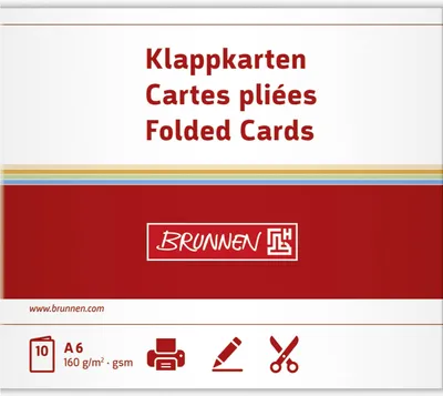 Produktbild von Doppelkarten A6 160g weiß VE=10 Karten